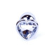 Анальная пробка B - Series HeavyFun Heart Jewellery Silver Plug, диаметр 2,7 см, длина 7 см, Clear