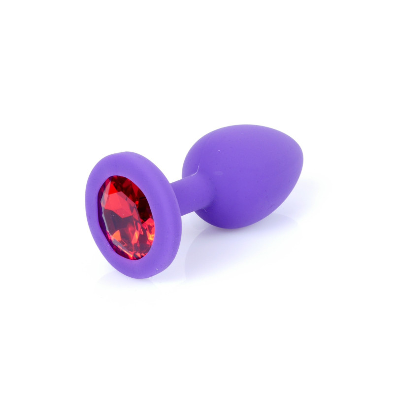 Анальна пробка B - Series HeavyFun Classic Jewellery Silicone Purple Plug , діаметр 2,7 см, довжина 7 см, Red