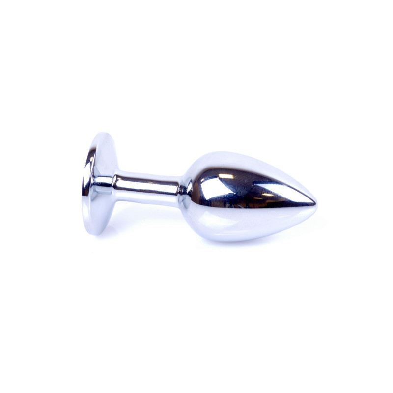 Анальная пробка B – Series HeavyFun Classic Jewellery Silver Plug, диаметр 2,7 см, длина 7 см, Pink