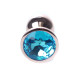 Анальна пробка B - Series HeavyFun Classic Jewellery Red Gold Plug, діаметр 2,7 см, довжина 7 см, Blue