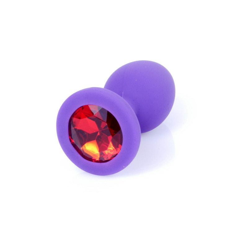 Анальна пробка B - Series HeavyFun Classic Jewellery Silicone Purple Plug , діаметр 2,7 см, довжина 7 см, Red
