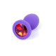 Анальна пробка B - Series HeavyFun Classic Jewellery Silicone Purple Plug , діаметр 2,7 см, довжина 7 см, Red