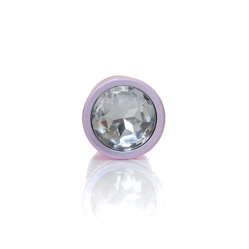 Анальна пробка B - Series HeavyFun Pearl Classic Jewellery Pink Plug Clear M