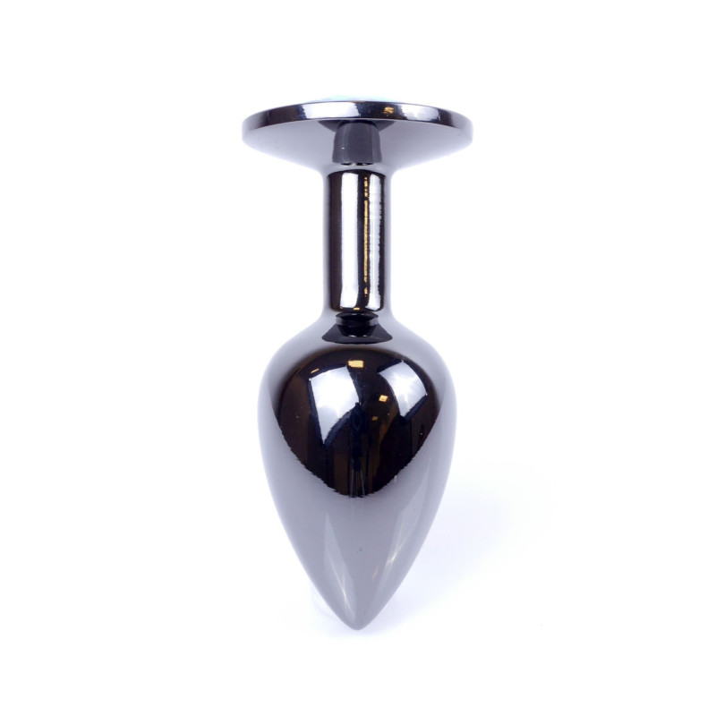 Анальна пробка B - Series HeavyFun Classic Jewellery Dark Silver Plug, діаметр 2,7 см, довжина 7 см, Pink