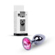Анальна пробка B - Series HeavyFun Classic Jewellery Dark Silver Plug, діаметр 2,7 см, довжина 7 см, Pink