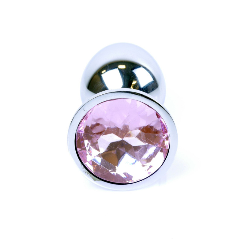 Анальная пробка B – Series HeavyFun Classic Jewellery Silver Plug, диаметр 2,7 см, длина 7 см, Pink