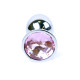 Анальная пробка B – Series HeavyFun Classic Jewellery Silver Plug, диаметр 2,7 см, длина 7 см, Pink