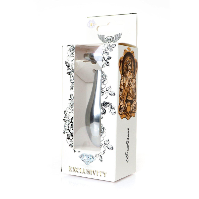 Анальна пробка B - Series HeavyFun Bullet Jewellery Silver Plug, діаметр 2,8 см, довжина 9,2 см, Pink