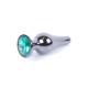 Анальна пробка B - Series HeavyFun Long Jewellery Dark Silver Plug, діаметр 3 см, довжина 9,5 см, Green