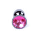 Анальна пробка B - Series HeavyFun Classic Jewellery Dark Silver Plug, діаметр 2,7 см, довжина 7 см, Pink