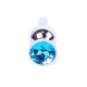 Анальная пробка B - Series HeavyFun Long Jewellery Silver Plug, диаметр 3 см, длина 9,5 см, Blue