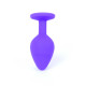 Анальна пробка B - Series HeavyFun Classic Jewellery Silicone Purple Plug , діаметр 3,5 см, довжина 8 см, Red