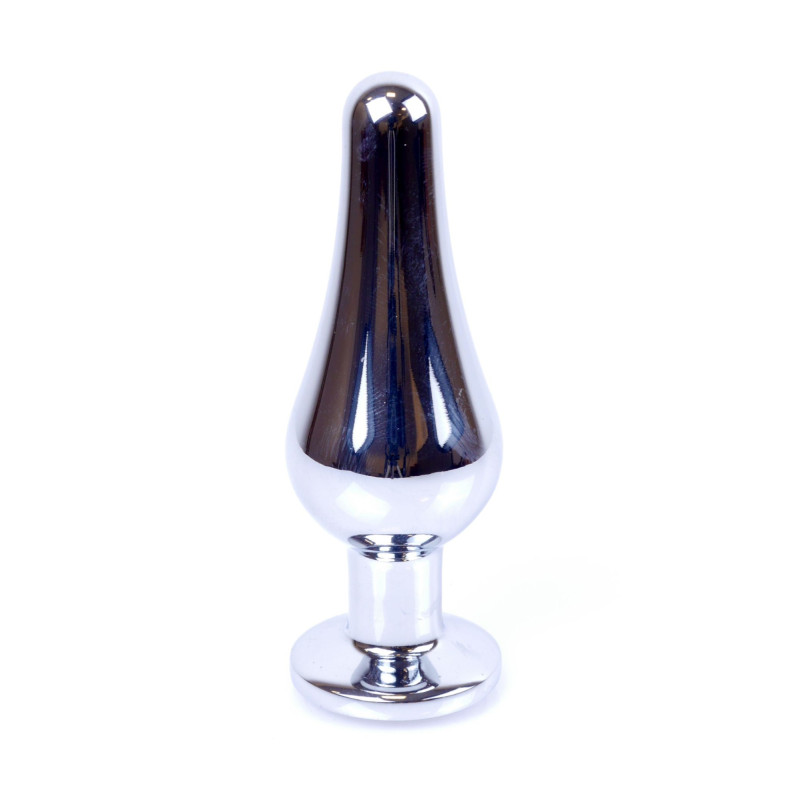Анальная пробка B - Series HeavyFun Long Jewellery Silver Plug, диаметр 3 см, длина 9,5 см, Clear