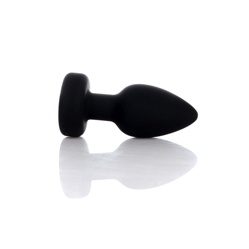 Анальная вибропробка B - Series HeavyFun Silicone Black Plug Disco Flashlight