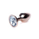 Анальная пробка B – Series HeavyFun Classic Jewellery Red Gold Plug, диаметр 2,7 см, длина 7 см, Clear
