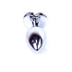 Анальная пробка B - Series HeavyFun Heart Jewellery Silver Plug, диаметр 2,7 см, длина 7 см, Dark Blue