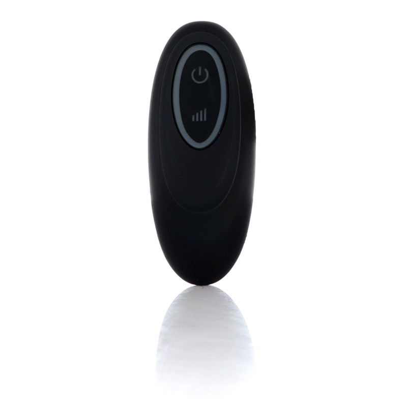 Анальная вибропробка B - Series HeavyFun Silicone Black Plug Disco Flashlight