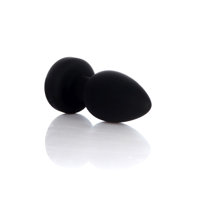 Анальная вибропробка B - Series HeavyFun Silicone Black Plug Disco Flashlight