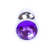 Анальна пробка B - Series HeavyFun Classic Jewellery Silver Plug, діаметр 2,7 см, довжина 7 см, Purple