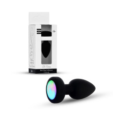 Анальная вибропробка B - Series HeavyFun Silicone Black Plug Disco Flashlight