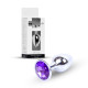 Анальна пробка B - Series HeavyFun Classic Jewellery Silver Plug, діаметр 2,7 см, довжина 7 см, Purple