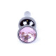 Анальна пробка B - Series HeavyFun Long Jewellery Dark Silver Plug, діаметр 3 см, довжина 9,5 см, Pink