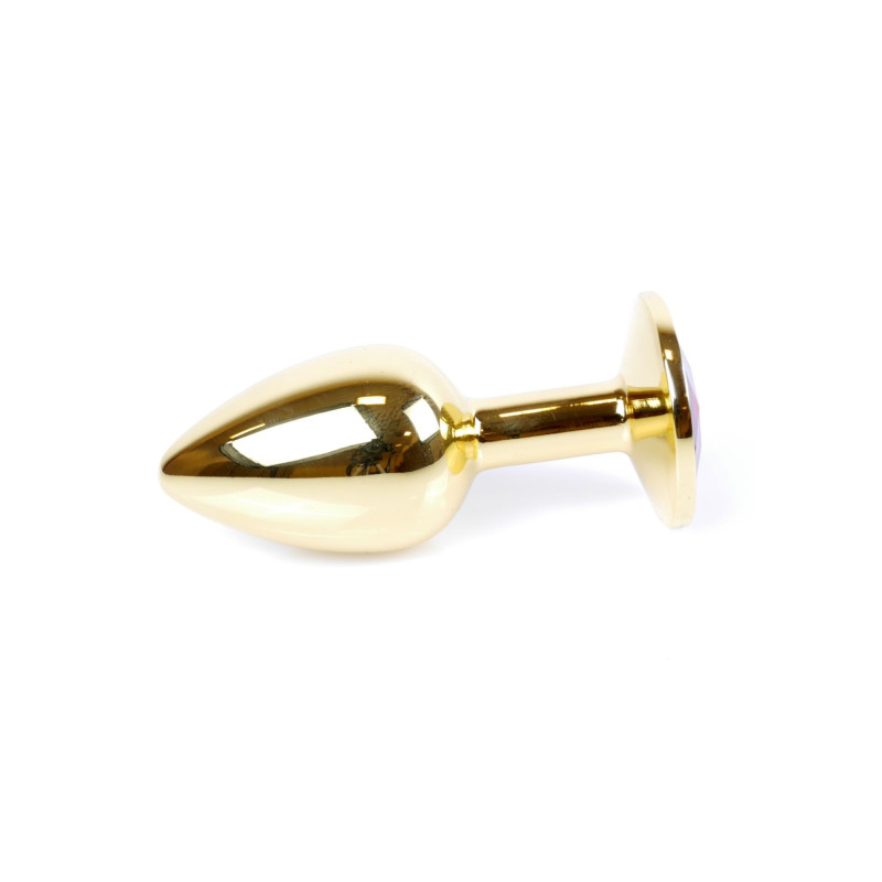 Анальна пробка B - Series HeavyFun Classic Jewellery Gold Plug, діаметр 2,7 см, довжина 7 см, Black