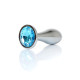 Анальна пробка B - Series HeavyFun Bullet Jewellery Silver Plug, діаметр 3,2 см, довжина 10,5 см, Light Blue