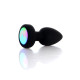 Анальная вибропробка B - Series HeavyFun Silicone Black Plug Disco Flashlight