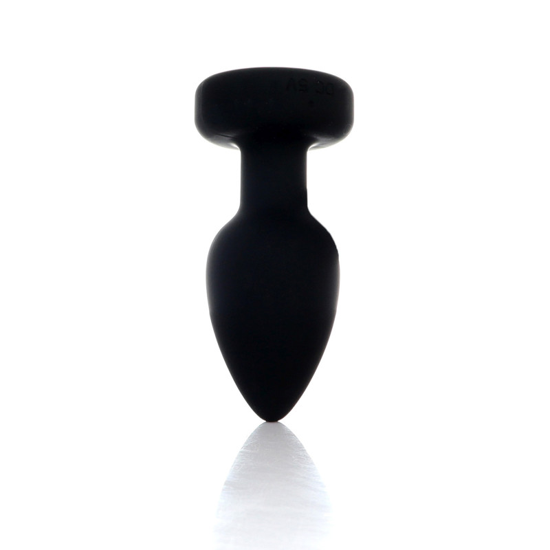 Анальная вибропробка B - Series HeavyFun Silicone Black Plug Disco Flashlight