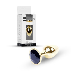 Анальна пробка B - Series HeavyFun Classic Jewellery Gold Plug, діаметр 2,7 см, довжина 7 см, Black