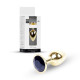Анальна пробка B - Series HeavyFun Classic Jewellery Gold Plug, діаметр 2,7 см, довжина 7 см, Black