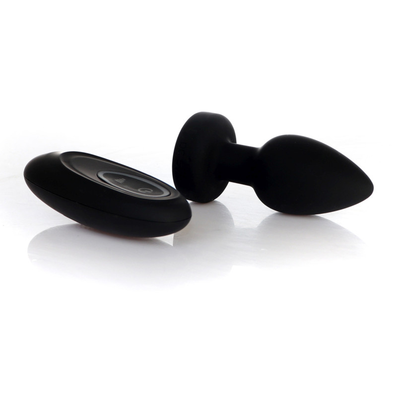 Анальная вибропробка B - Series HeavyFun Silicone Black Plug Disco Flashlight
