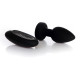Анальная вибропробка B - Series HeavyFun Silicone Black Plug Disco Flashlight