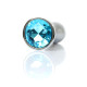 Анальна пробка B - Series HeavyFun Bullet Jewellery Silver Plug, діаметр 3,2 см, довжина 10,5 см, Light Blue