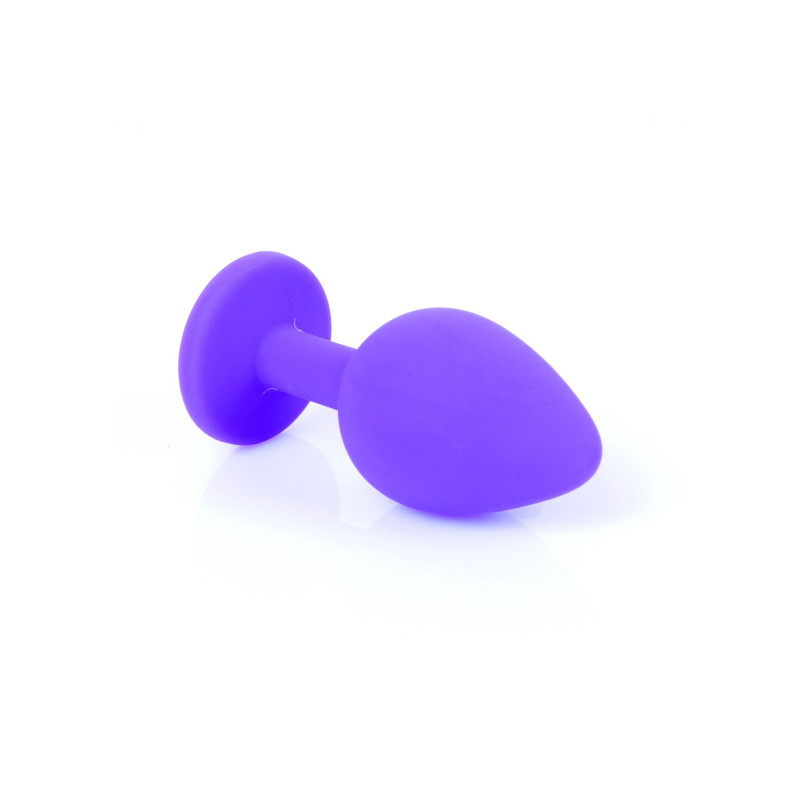 Анальна пробка B - Series HeavyFun Classic Jewellery Silicone Purple Plug , діаметр 3,5 см, довжина 8 см, Red