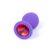 Анальна пробка B - Series HeavyFun Classic Jewellery Silicone Purple Plug , діаметр 3,5 см, довжина 8 см, Red