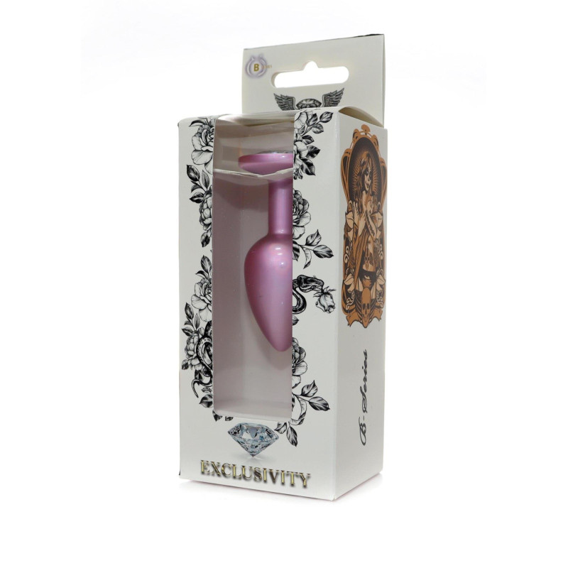 Анальная пробка B - Series HeavyFun Pearl Classic Jewellery Pink Plug Clear S
