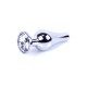 Анальная пробка B - Series HeavyFun Long Jewellery Silver Plug, диаметр 3 см, длина 9,5 см, Clear