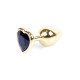 Анальна пробка B - Series HeavyFun Heart Jewellery Gold Plug, діаметр 2,7 см, довжина 7 см, Black