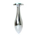 Анальна пробка B - Series HeavyFun Bullet Jewellery Silver Plug, діаметр 3,2 см, довжина 10,5 см, Light Blue