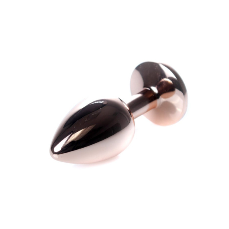 Анальная пробка B – Series HeavyFun Classic Jewellery Red Gold Plug, диаметр 2,7 см, длина 7 см, Clear