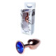 Анальна пробка B - Series HeavyFun Classic Jewellery Red Gold Plug, діаметр 2,7 см, довжина 7 см, Dark Blue