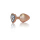Анальная пробка B - Series HeavyFun Pearl Heart Jewellery Gold Plug Clear L