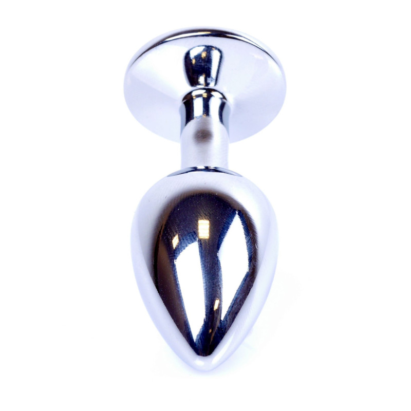 Анальна пробка B - Series HeavyFun Classic Jewellery Silver Plug, діаметр 2,7 см, довжина 7 см, Red