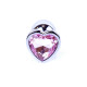 Анальная пробка B - Series HeavyFun Heart Jewellery Silver Plug, диаметр 2,7 см, длина 7 см, Pink