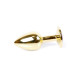Анальна пробка B - Series HeavyFun Classic Jewellery Gold Plug, діаметр 2,7 см, довжина 7 см, Blue