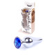 Анальна пробка B - Series HeavyFun Long Jewellery Silver Plug, діаметр 3 см, довжина 9,5 см, Dark Blue