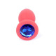Анальная пробка B - Series HeavyFun Classic Jewellery Silicone Red Plug, диаметр 2,7 см, длина 7 см, Dark Blue