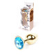Анальна пробка B - Series HeavyFun Classic Jewellery Gold Plug, діаметр 2,7 см, довжина 7 см, Blue